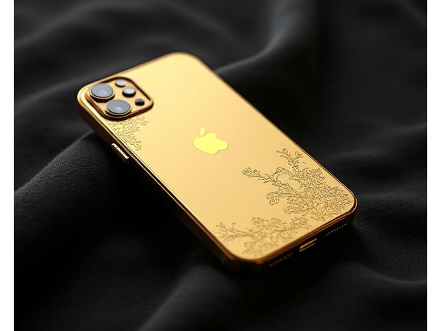 Limited edition iPhone 15 crafted from 24K gold with intricate detailing